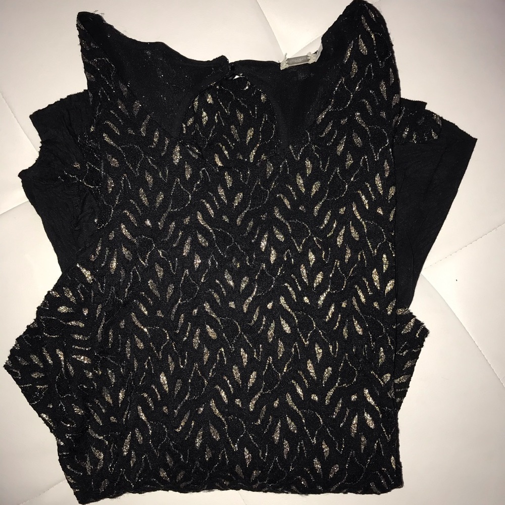 Gimmicks long sleeve black and gold shirt